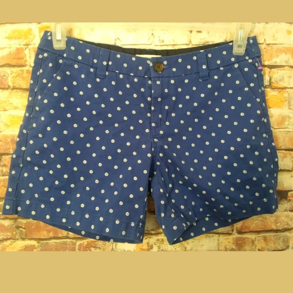 🍉 Merona blue white spring polka dot shorts